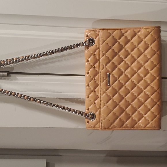 Rebecca Minkoff nude quilted leather spikes medium chain convertible crossbody - Picture 5 of 14